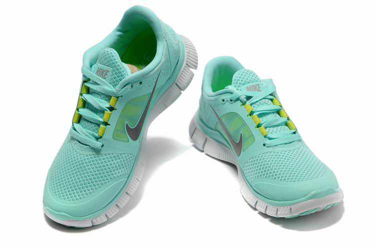 Hot Nike Free5.0 Women Shoes Aquamarine/Gray